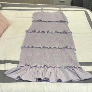 Purple Ruffle spaghetti strap Dress